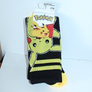 Pokemon Pikachu Size 5-10 Knee High Socks Thicker